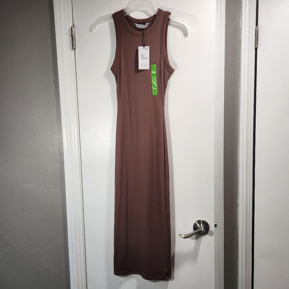 Stradivarius Brown Bodycon Dress